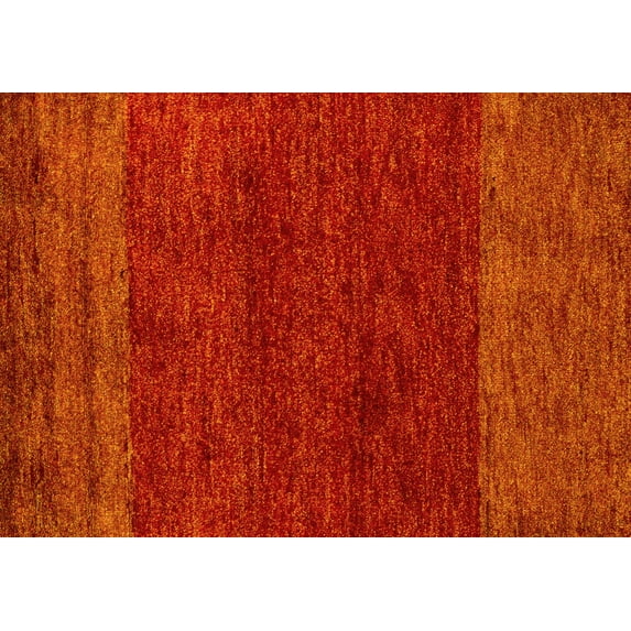 Ahgly Company Machine Washable Indoor Rectangle Abstract Yellow Modern Area Rugs, 3' x 5'