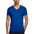 thumbnail image 2 of Mens Short Sleeve Shirts Summer Solid Fashion V Neck T Shirts for Men Casual Tops, 2 of 5