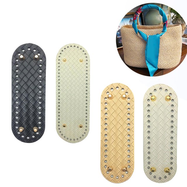 Accesorios de monedero Talladora de cuero de PU Bolsa de bricolaje Base Los 6x18cm Hugo Parte inferior del bolso de tejer