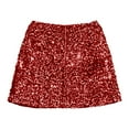 thumbnail image 7 of HXWCHs Sparkly Sequin Midi Skirt Elegant Nightclub Party Performance Outfit Disco Fashion Evening Wear L Red, 7 of 7
