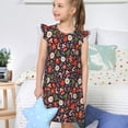 thumbnail image 4 of Fotbe Winter Holiday Christmas Vestido de Dormir para Niñas de 3 a 10 Años, Mangas Cortas, Estilo Princesa, Pijama Camisón con Mangas Voladas-Large, 4 of 6