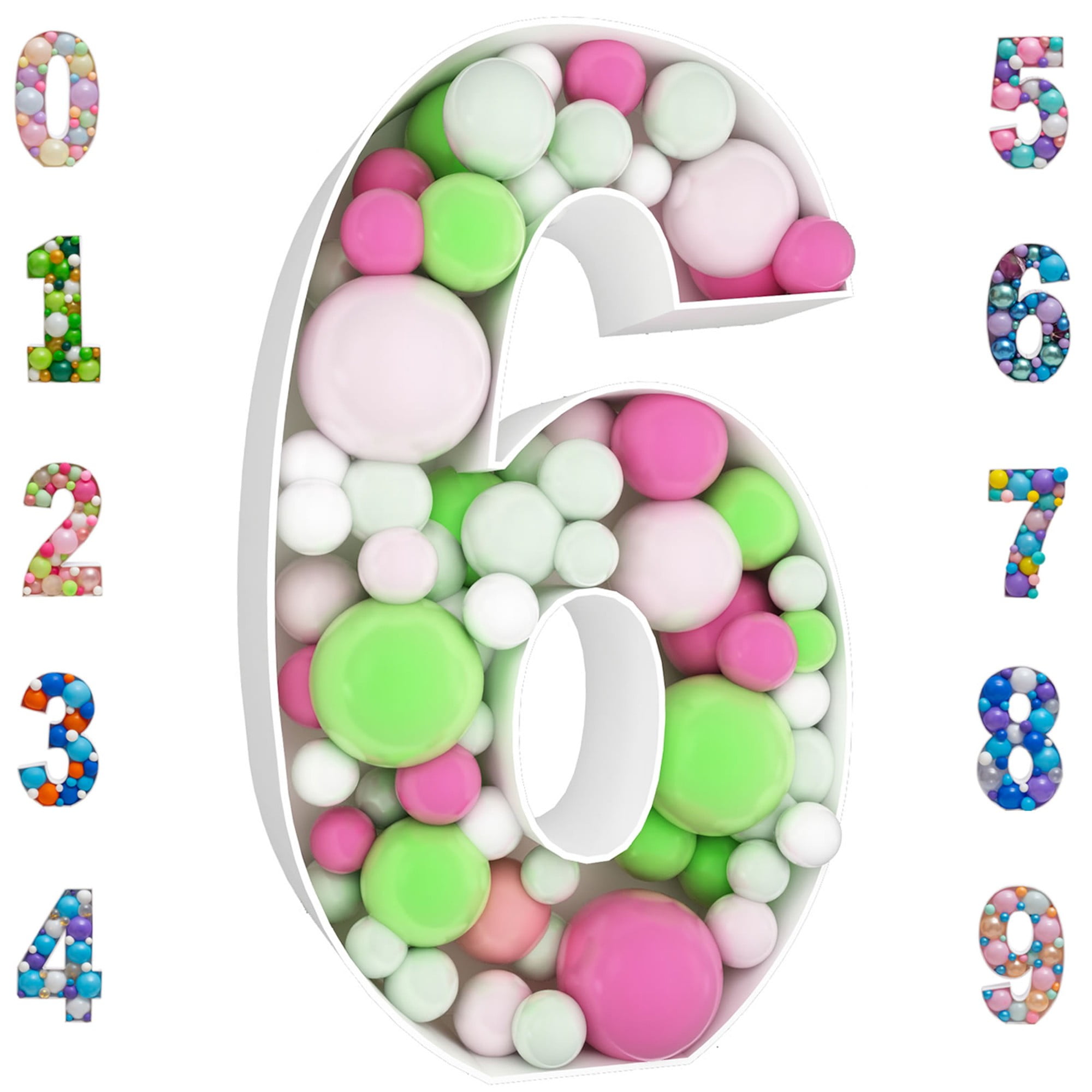 unidemo mosaic numbers for balloons 3.3 ft pre-cut number 1 balloon frame large  cardboard marquee