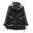 thumbnail image 2 of Puntoco, chaleco de bolsillo para mujer, chaqueta, abrigo de invierno sin mangas, cuello vuelto, cremallera, prendas de vestir exteriores sólidas, selecciones de Flash Puntoco Puntoco-7138, 2 of 5