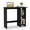 Black, variant on Costway Small Computer Desk with Storage Modern Writing Desk with Adjustable Shelf Black