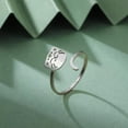thumbnail image 3 of Cute Smile Cat Animal Open Statement Ring Stainless Stee Adjustable Expandable Wrap Kitty Knuckle Band Chic Rings Stacking Comfort Fit Finger Band Fashion Aesthetic Jewelry for Daughter Niece, 3 of 12