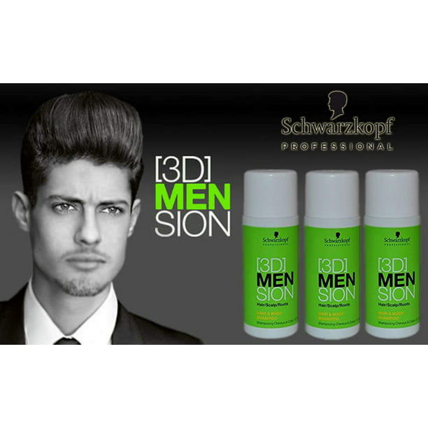 kleurstof Majestueus Kelder Schwarzkopf [3D] Mension Hair & Body Shampoo 150ml (3x50ml each) (Pack of  3) - Walmart.com