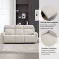 thumbnail image 4 of Bonzy Home Fabric 3-Seat Manual Reclining Sofa — Dual Recliner Couch with Fixed Center Seat for Living Room & Meeting Room, 4 of 7