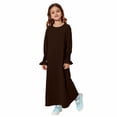 thumbnail image 1 of EnJoCho Robe Abaya pour Filles à Col Ras du Cou, Maxi, Kaftan de Prière pour le Ramadan et la Mosquée, Robe Confortable et Modeste pour Tous les Jours, Fête des Fêtes, Robe pour Enfants, 1 of 4
