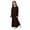 Brown, variant on Girls Abaya Dress Plain Crewneck Musli𝗆 Prayer Kaftan Dress for Ramadan & Mosqu𝖾 Comfortable Modest Robe for Everyday Wear