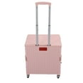 thumbnail image 1 of Collapsible Utility Cart Rolling Crate PP Strong with Telescopic Handle Lid Storage, Convenient Foldable Design Versatile Usage Load Capacity for Shopping Package Delivery Moving, 1 of 8