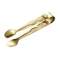 thumbnail image 3 of Pinzas para hielo, Mini pinzas para servir, pinzas para alimentos con patrón de rosa, suministros para fiestas de hielo para barbacoa, horno de Buffet Dorado, 3 of 8