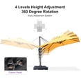 thumbnail image 5 of PURPLE LEAF 8'x8' Offset Cantilever Umbrella with 360° Rotation 7' High Outdoor Patio Umbrella with Weighted Base for Poolside, Deck, Garden Yellow, 5 of 8