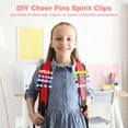 thumbnail image 3 of 392 PCS Cheer Pins Spirit Clips Set, DIY Cheer Clips for Backpack, Includes 100 Colorful Wooden Clips, Fluffy Balls, Fabric Bows, Resin Animal Figurines for Craft Projects, 3 of 6