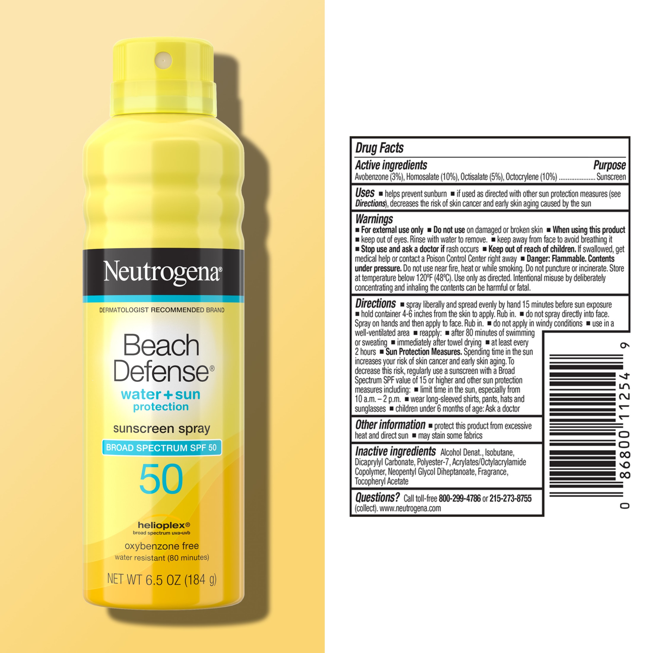 Neutrogena Beach Defense Sunscreen Spray SPF 50, 6.5 oz photo 8