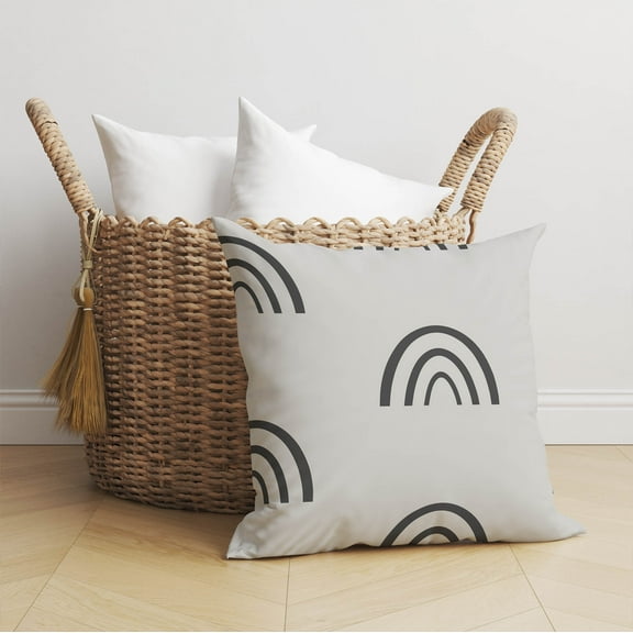 Plain Bows Ivory Throw Pillow