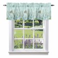 thumbnail image 2 of Summer Ocean Coral Conch Fish Valances for Windows,Kitchen Valance Rod Pocket Short Curtain, Gradient Green Geometric Valance Curtain Window Valances for Bedroom Bathroom Living Room 42x18in, 2 of 9