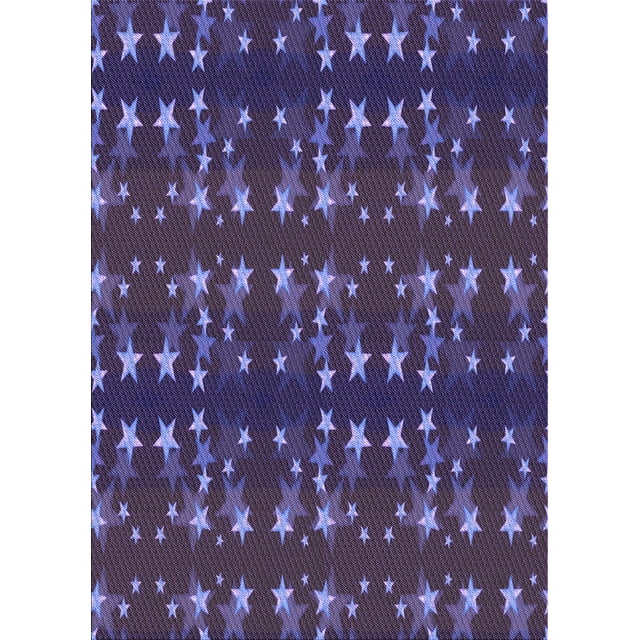 Ahgly Company Machine Washable Indoor Rectangle Transitional Purple Sage Bush Purple Area Rugs, 5' x 8'