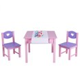 thumbnail image 2 of Costway Kids Art Table and 2 Chairs Set W/ Paper Roll Rack & 2 Drawers for Painting, 2 of 10