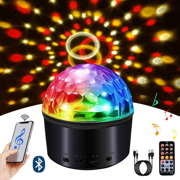 Mini boule disco, lumières de fête, haut-parleur sans fil