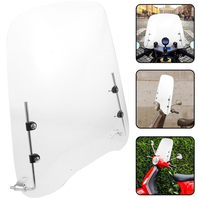FUTUREORYY Windshield Transparente Para Motocicleta De Policarbonato Duradero Protección Contra Lluvia Y Arena