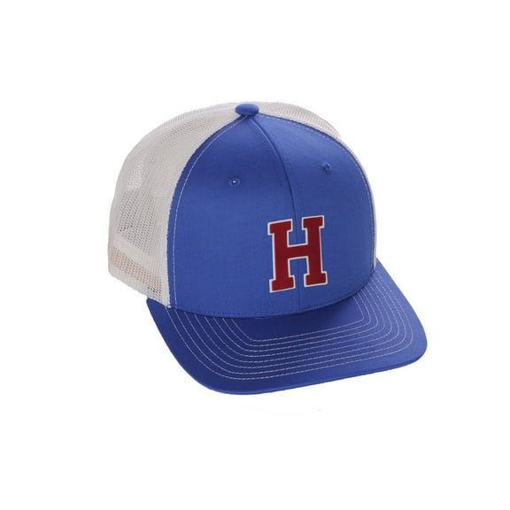 team sports custom initial letter h trucker hat adjustable snapback baseball cap