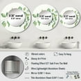 thumbnail image 4 of Designart "Minimalistic Scenery Of Green Leaves" Leaves Green Large Round Mirror - Round Bedroom Mirror Wall Decor - Traditional Round Printed Mirror - 23" x 23", 4 of 6