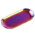 thumbnail image 1 of Wosthever Bandeja de forma ovalada de estilo nórdico, bandejas de dorado, chapado de acero inoxidable, pequeño soporte para platos de Mostrada colorido grande Wosthever HA065995-06, 1 of 6