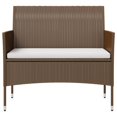thumbnail image 2 of vidaXL 16 Piece Garden Lounge Set with Cushions Poly Rattan Brown, 2 of 5