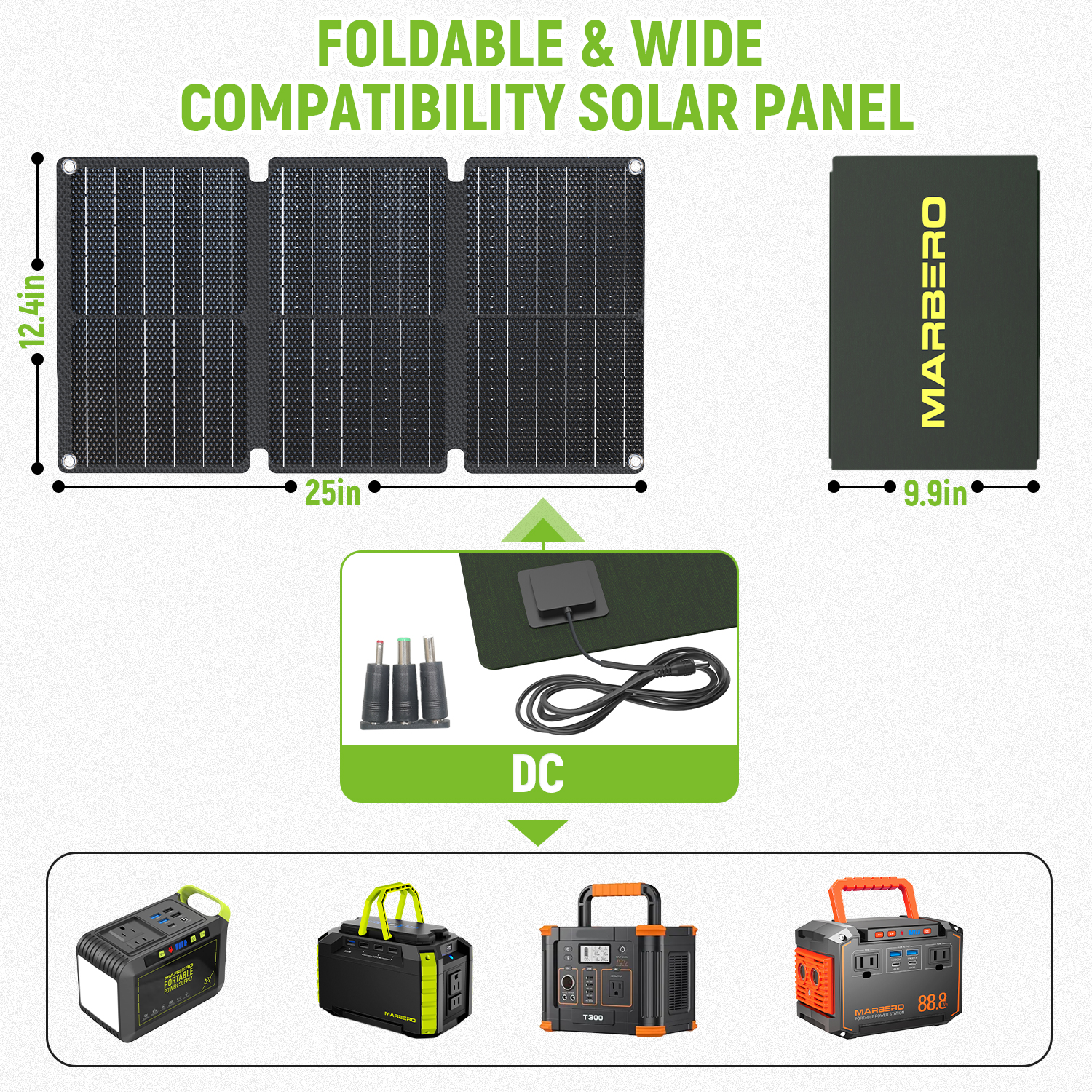 MARBERO Solar Generator with Panels Included 88.8Wh Solar Powered Generator with Solar Panels 30W Camping Portable Power Station 100W Peak AC for Outdoor Camping Hiking Fishing Backup Emergency
