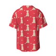 thumbnail image 6 of Daiia Labrador Retriever Dog Men's Linen Shirts Short Sleeve Casual Shirts Button Down Shirt for Men Beach Summer Wedding Shirt-XX-Large, 6 of 6