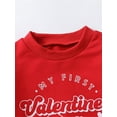 thumbnail image 4 of Bagilaanoe Newborn Baby Girl Boy Valentine's Day Rompers Letter Heart Print Long Sleeve Bodysuits 6M 9M 12M 18M 24M Infant Casual One Piece Short Jumpsuit, 4 of 9