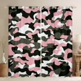thumbnail image 1 of Erosebridal Rideaux Camouflage Noir Rose Lot de 2 (42x63), Camouflage Armée Rétro 30 %-50 % Rideaux Occultants, Décoration Militaire, 1 of 6