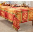 thumbnail image 2 of Fennco Styles Jacquard Fall Leaves Holiday Tablecloth 65" W x 104" L - Orange Woven Table Cover for Autumn Décor, Thanksgiving, Dining Table, Banquets and Family Gatherings, 2 of 3