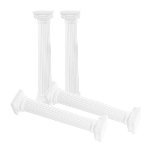 Niceauty 4Pcs Roman Column Pillar Stand White Plastic for Party Decoration Family