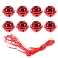 thumbnail image 1 of CIMAXIC Noël 21 Pcs Cloches de Noël Étoile à Cinq Branches Mini Cloches Créatives Brillantes Hochet Cloches Fait Main Petite Cloche de Noël (20 Pcs Cloches Rouges 3cm + Ruban 10m), 1.18"X1.18"X1.18 Pouces, 1 of 4