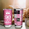 thumbnail image 3 of JWJWLJW 90th Birthday Gifts for Women Tumbler - 90th Birthday Gift Ideas - Funny 90th Gifts for Women Turning 90 Birthday Gift Stainless Steel Cup 20 Oz\u2026\u2026, 3 of 6