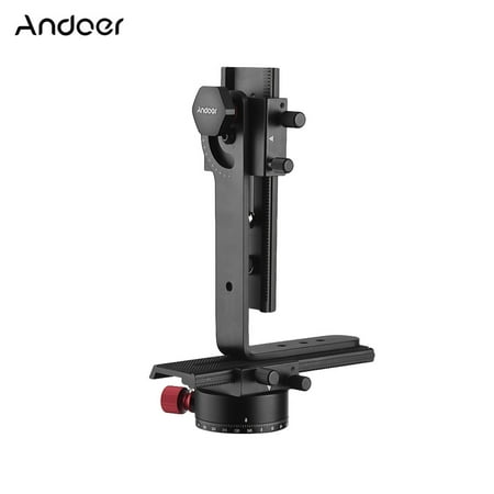 Andoer 720 Degree Panoramic Head Including 360° Swivel Panoramic Indexing Rotator + 2 Way Rail Slider + L Bracket Kit for Canon Nikon Sony DSLR ILDC Camera Max. Load Capacity
