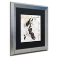 thumbnail image 3 of Trademark Fine Art "Dans la Ferme Horse" Canvas Art by Jennifer Redstreake Black Matte, Silver Frame, 3 of 3