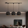 thumbnail image 7 of Kiven H-Type Track Lighting, 3-Light Modern Halo Track Pendant Light with Iron Shade, Track Light Pedant with 24inches Cord for Bedroom Kitchen Island Home Lighting, 7 of 7