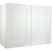 Cabinet Mania White Shaker - W3024 - Wall Cabinet 30" Wide X 24" Tall x 12" Deep RTA Kitchen Cabinet - Ready to Assemble - 100% All Wood Construction, Lowest Price Onlin