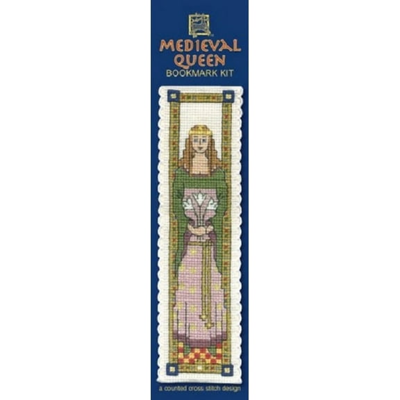 Textile Heritage Counted Cross Stitch Bookmark Kit - Medieval Queen
