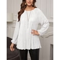 thumbnail image 6 of Cogild Plus Size Sweaters for Women - Long Sleeve Pleated Flowy Top for Casual & Work XL-5XL, 6 of 7