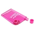 thumbnail image 2 of M Buder 420ml Slim Flat Water Bottle with Cover, Portable Travel Mug, BPA-Free Plastic Reusable Bottle for Sports, Gym, and Outdoors, A5 Size Space Saving Design, Pink, 14.2 oz / 420 ml, 2 of 9