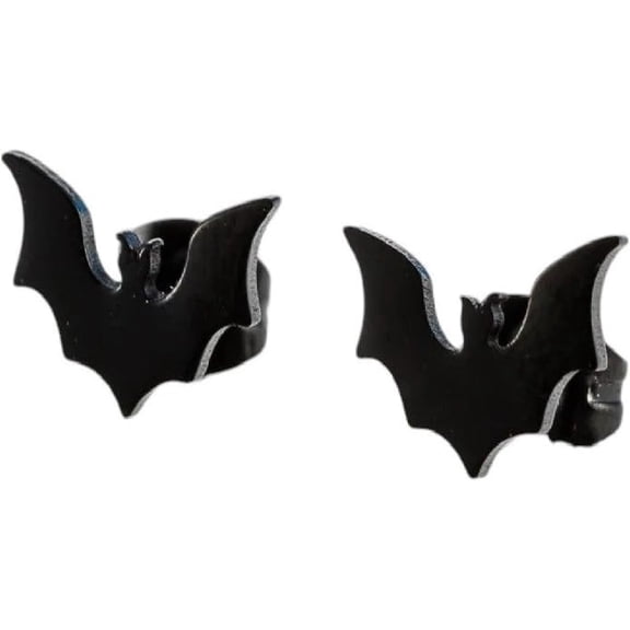 New 2025 1Pair Stainless Bat Earrings Simple Aniaml Fashion Stud For Women Jewelry Wedding Party Her Male Gifts Trendy Accessories Creative Gift[y986]