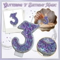 thumbnail image 2 of Birthday Candle Number Purple Glitter Cartoon Creative Party Cake Topper Decoration, Vibrant Numeric Candle for Celebration, Glittering Cake Decor Supplies, 2 of 6