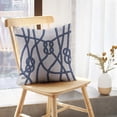 thumbnail image 5 of LALILO Throw Pillow Covers Marine Rope Navy With Blue Ornament And Cushion Cover 18" x 18", 630 Pack, 5 of 6