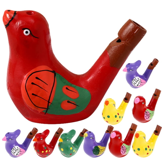 10 piezas de silbato de cerámica segura juguete encantadores juguetes de agua juguetes musicales interesantes juguetes para niños