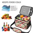 thumbnail image 5 of Lunch Box Pioneer Flower Floral Print Pattern Insulated Lunch Bag for Women Men,Medium Leakproof Lunchbox Cooler Bag Adjustable Strap,10 X 6.7 X 8 Inches, 5 of 6