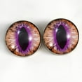 thumbnail image 5 of Brown and Purple Cat Dragon Sew-On Buttons Glass Eyes, 5 of 9