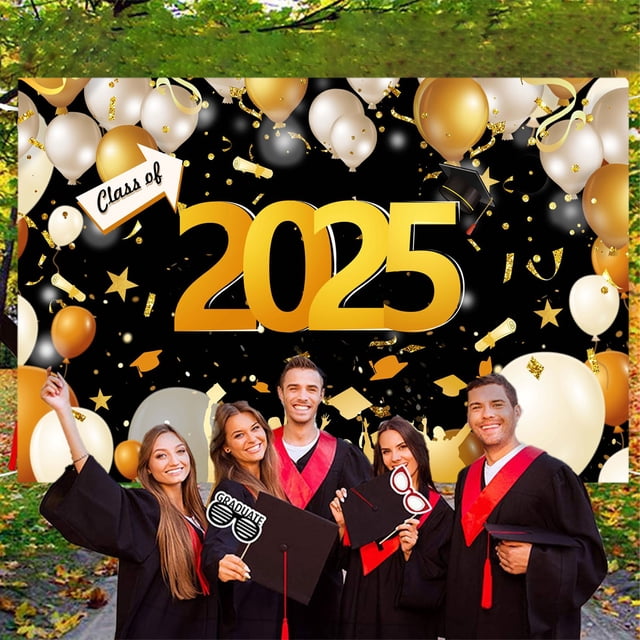 Vrorvz Graduation Photo Polyester Long Lasting Large Background for Parties Events Wrinkle Resistant Easy Storage Suit for Class of Celebrations and Decorations